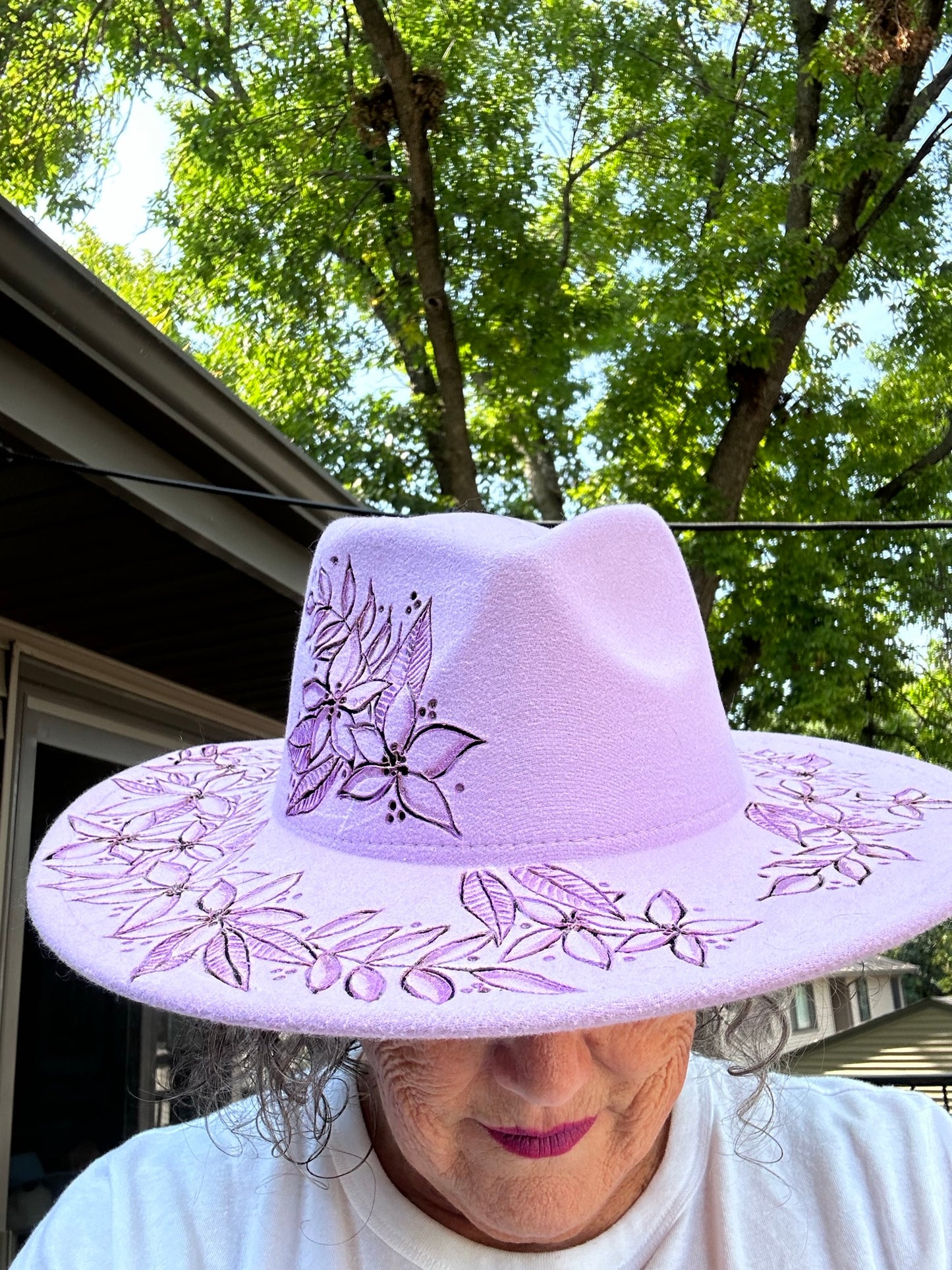 Lavender Hat, Floral